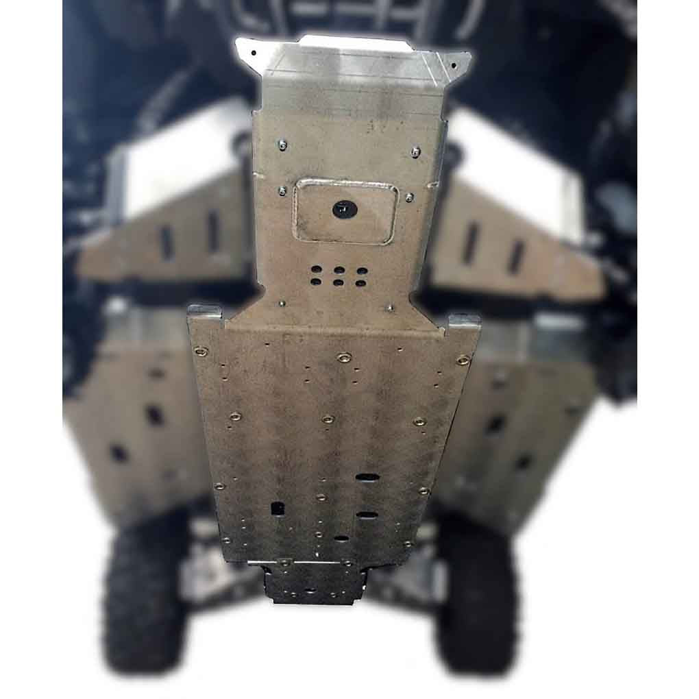 3-Piece Full Frame Skid in Aluminum or with 1/4" UHMW, Honda Pioneer 1000
