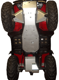 5-Piece Complete Aluminum Skid Plate Set, Honda TRX400 & TRX450 Fourtrax Foreman