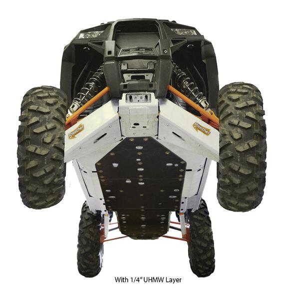 5-Piece Aluminum or UHMW Full Frame Skid Plate Set, Polaris RZR XP-4 1000
