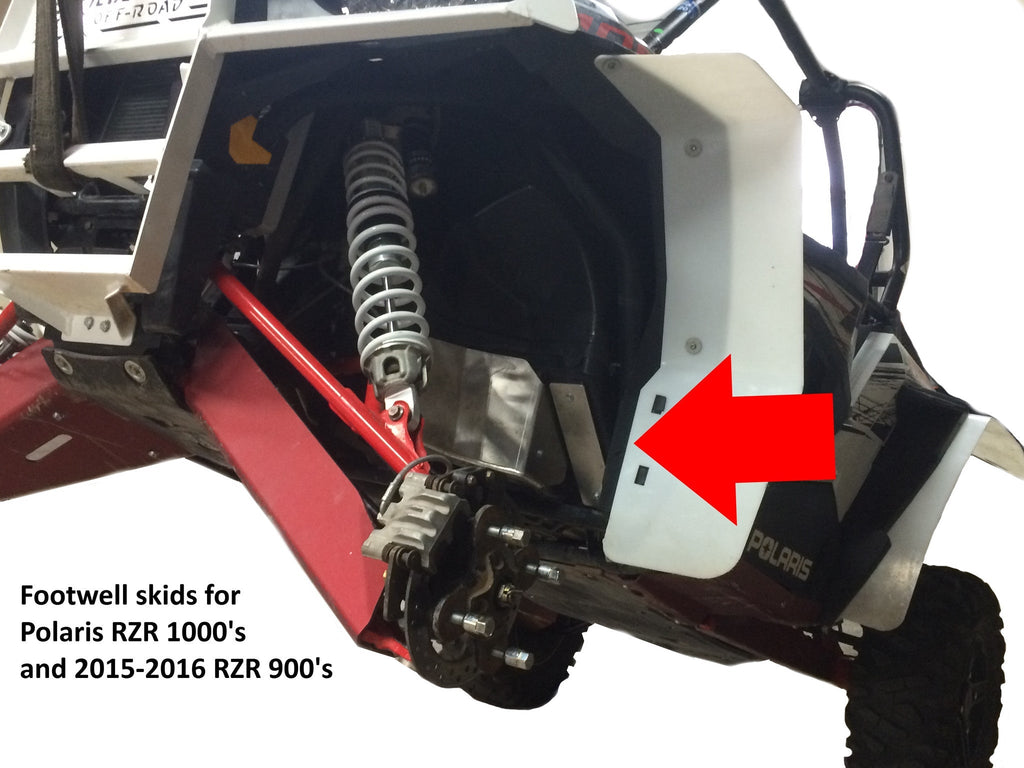 2-Piece Footwell Skid Plate Set, Polaris RZR Trail S 1000 Premium and Ultimate