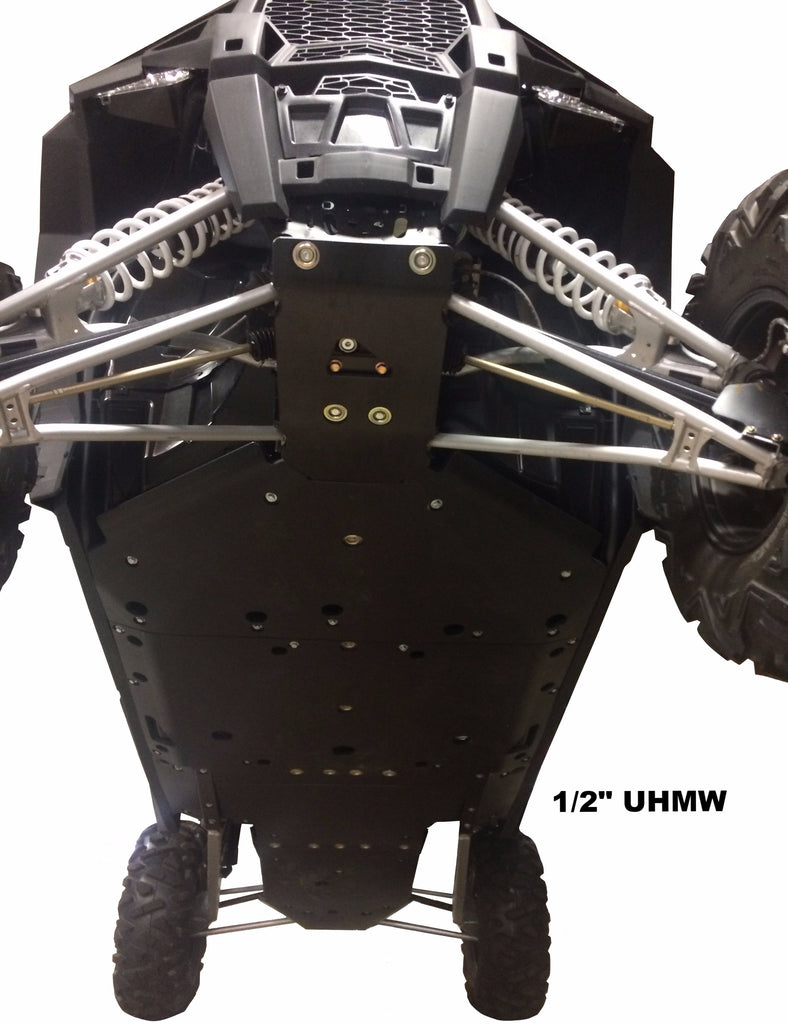 12-Piece Complete Aluminum or UHMW Skid Plate Set, Polaris RZR XP-4 1000 High-Lifter