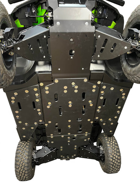 9-Piece Complete Skid Plate Set in Aluminum or with UHMW, 2022-2024 Honda Pioneer 1000/ 1000-5