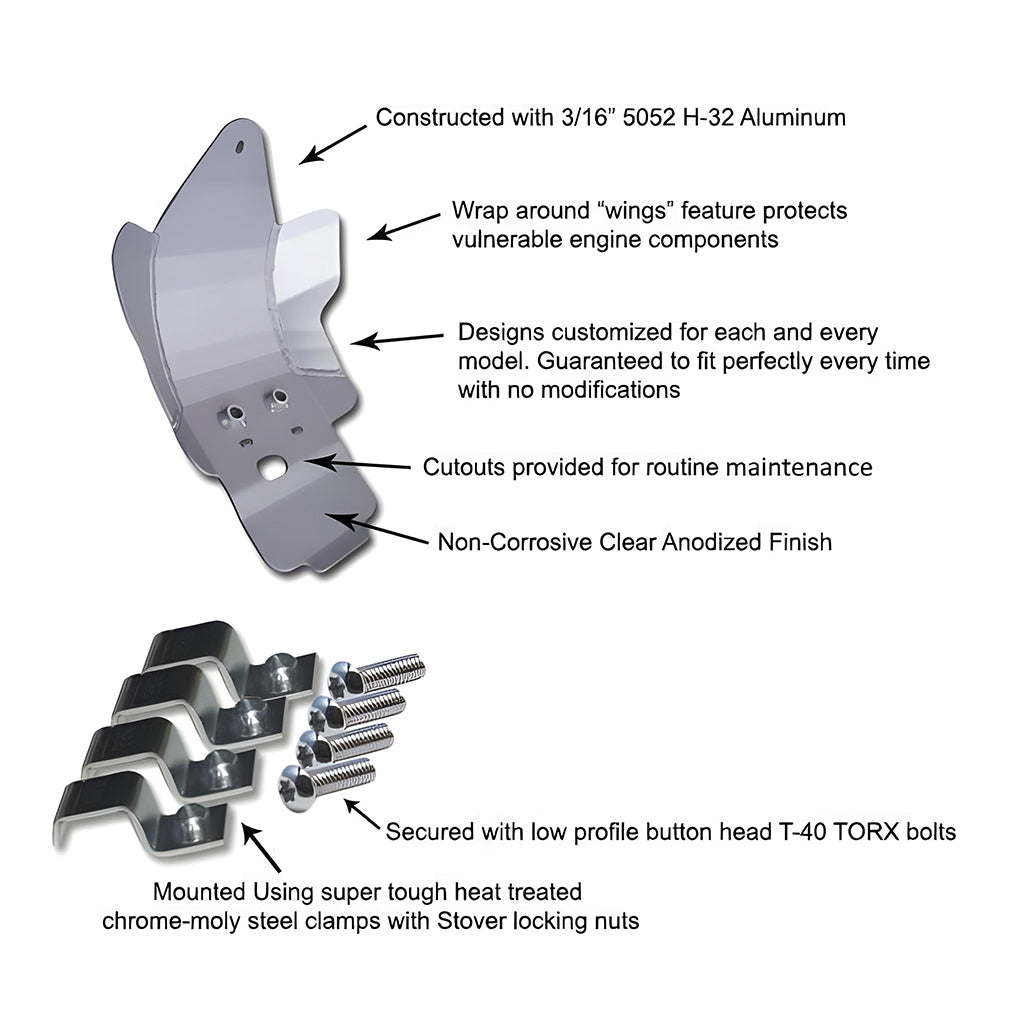 Honda CRF125F/CRF 125 Big Wheel Aluminum Skid Plate