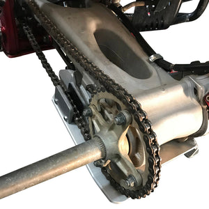 TM Designworks Front Swingarm Protector – Red – Fits Honda TRX400EX All Years (HCP-400-RD)