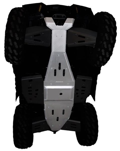 2-Piece Full Frame Aluminum or with UHMW Layer Skid Plate Set, Polaris Sportsman 850 Ultimate Trail
