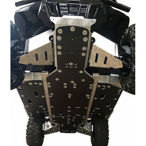 9-Piece Complete Skid Plate Set in Aluminum or with 1/4" UHMW Layer, Honda Pioneer 1000