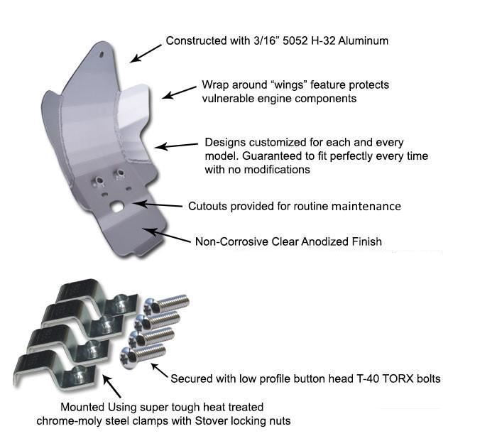 Husqvarna CR125 & WR125 Aluminum Skid Plate