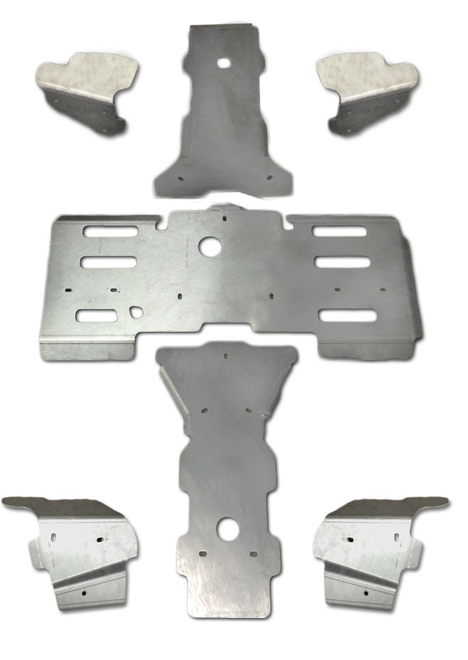 7-Piece Complete Aluminum Skid Plate Set, Arctic Cat 450 Mid-Size
