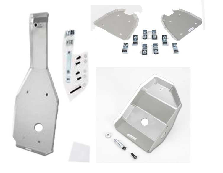 4-Piece Complete Aluminum Skid Plate Set, Honda TRX250 FourTrax Recon