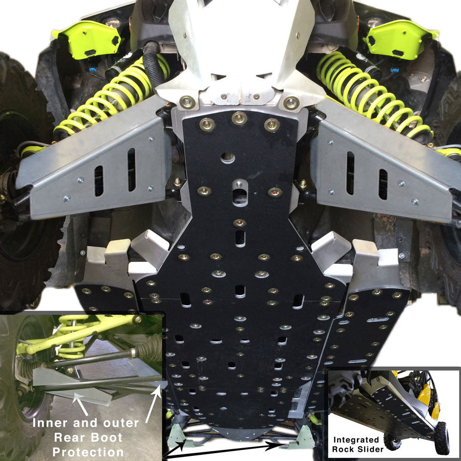 9-Piece Complete Aluminum Skid Plate Set, Can-Am Maverick X-RS
