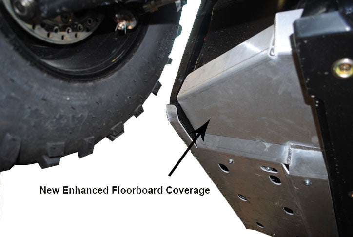 2-Piece Rock Slider & Floor Board Skid Plate Set, Polaris Ranger 500